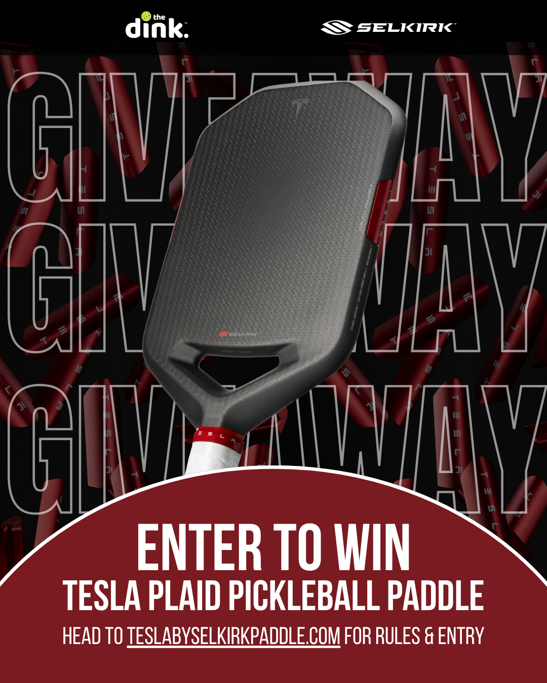 Enter to win the Tesla Plaid Pickleball Paddle