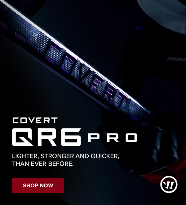 Warrior Covert QR6 hockey sticks. Lighter, stronger and quicker than ever before.