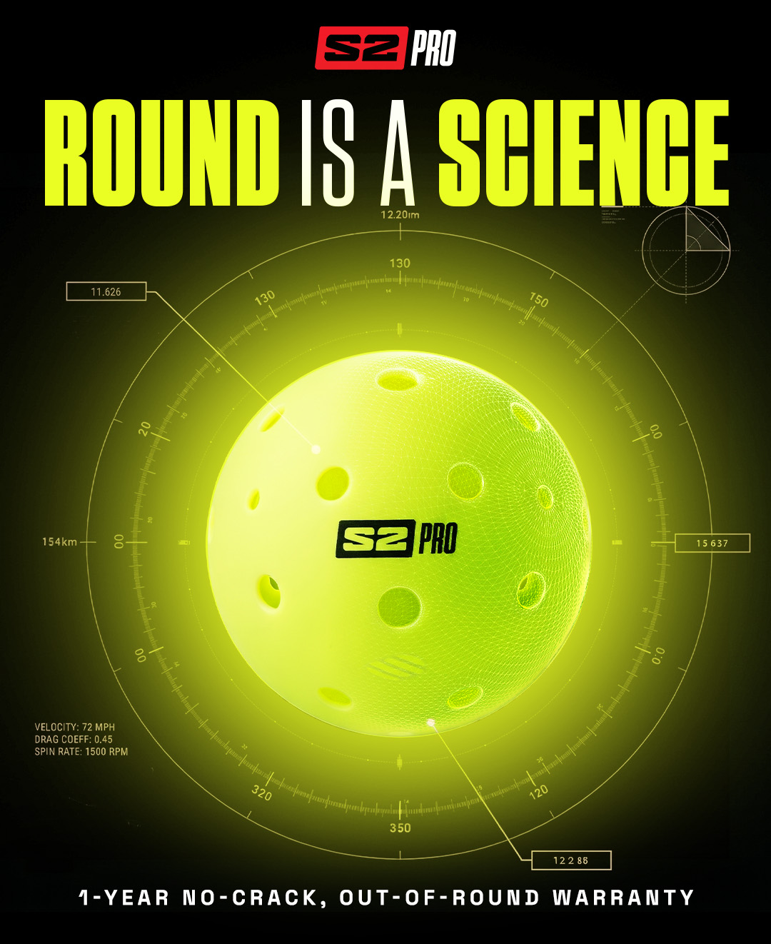 Round is a science. 1-year no-crack, out-of-round warranty.