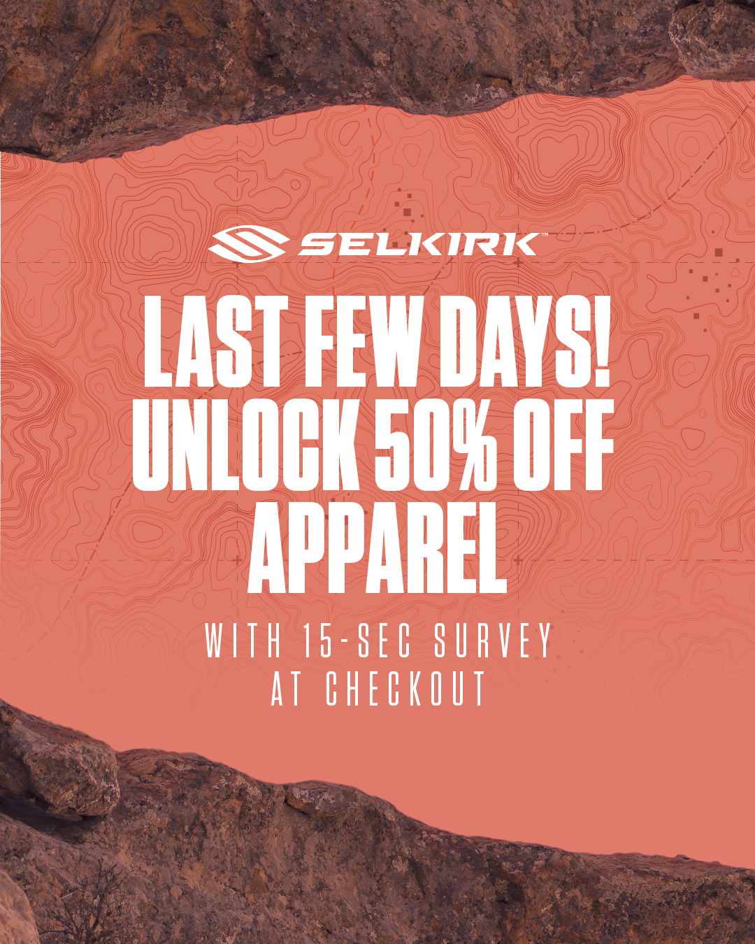Last dew days! Unlock 50% off apparel with 15 seconds survey at checkout.